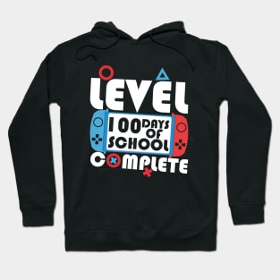 Level 100 Days Of School Complete for boys Gamer Video Hoodie